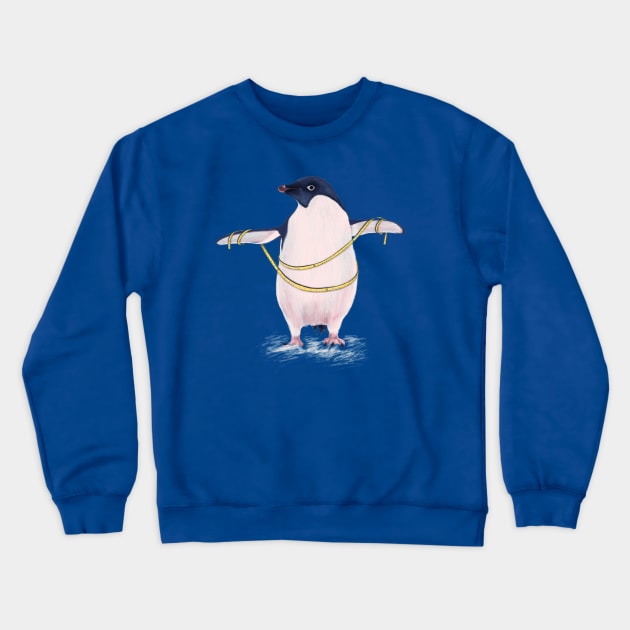 Cute Fat Penguin On Diet Crewneck Sweatshirt by Boriana Giormova